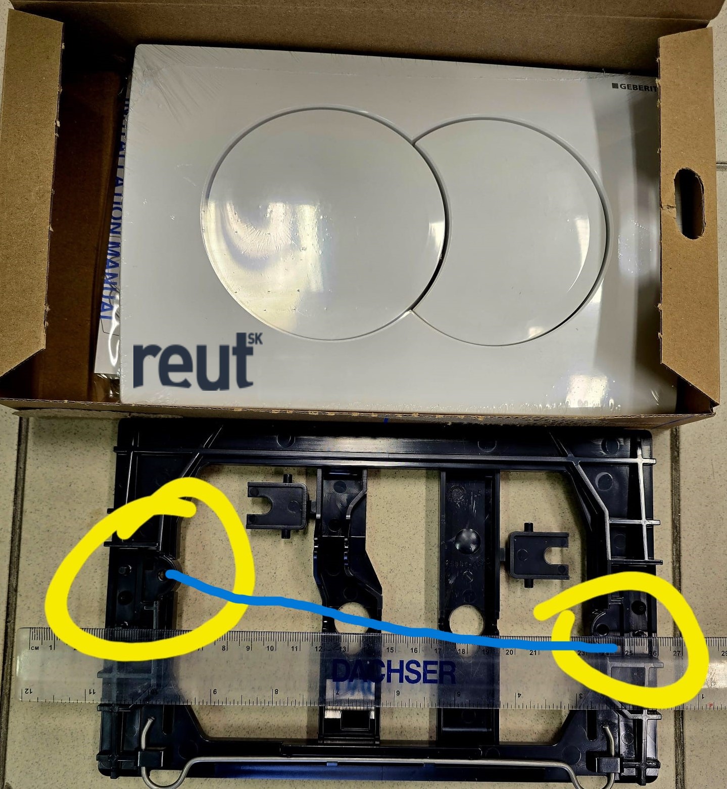 geberit delta tlačítko